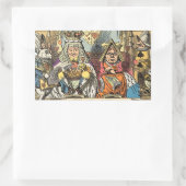 Sticker Rectangulaire Alice à Wonderland Cheshire Cat Characters (Sac)