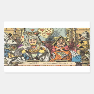 Sticker Rectangulaire Alice à Wonderland Cheshire Cat Characters