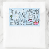 Sticker Rectangulaire Alice au pays des merveilles Citation de Carroll d (Sac)