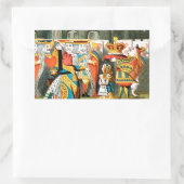 Sticker Rectangulaire Alice Aventures Merveilleux Reine de Coeur (Sac)