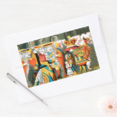 Sticker Rectangulaire Alice Aventures Merveilleux Reine de Coeur (Enveloppe)