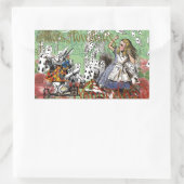 Sticker Rectangulaire alice cartes pays des merveilles (Sac)