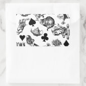 Sticker Rectangulaire Alice White Rabbit Wonderland Classic (Sac)