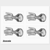 Sticker Rectangulaire Alien gris, je veux croire (Feuille)