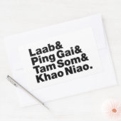 Sticker Rectangulaire Alimentation de la rue laotienne (Enveloppe)