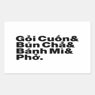 Sticker Rectangulaire Alimentation de rue vietnamienne