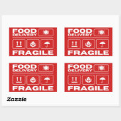 Sticker Rectangulaire Alimentation fragile (Feuille)