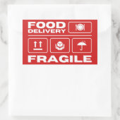 Sticker Rectangulaire Alimentation fragile (Sac)