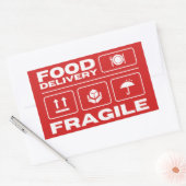 Sticker Rectangulaire Alimentation fragile (Enveloppe)