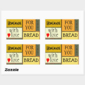 Sticker Rectangulaire Alimentation maison personnalisée (Feuille)