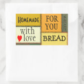 Sticker Rectangulaire Alimentation maison personnalisée (Sac)