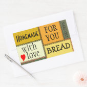 Sticker Rectangulaire Alimentation maison personnalisée (Enveloppe)