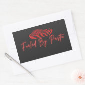 Sticker Rectangulaire Alimenté par des blagues sur les pâtes Design pour (Enveloppe)