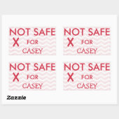 Sticker Rectangulaire Aliments non salubres pour régimes spéciaux Allerg (Feuille)