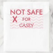 Sticker Rectangulaire Aliments non salubres pour régimes spéciaux Allerg (Sac)