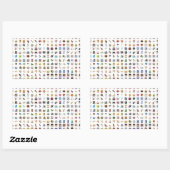 Sticker Rectangulaire All iPhone / iOS emojis (Feuille)