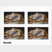 Sticker Rectangulaire Alléluia (Bible & Sash) (Feuille)