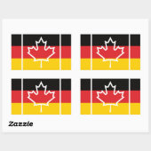 Sticker Rectangulaire Allemagne Allemagne Canada (Feuille)