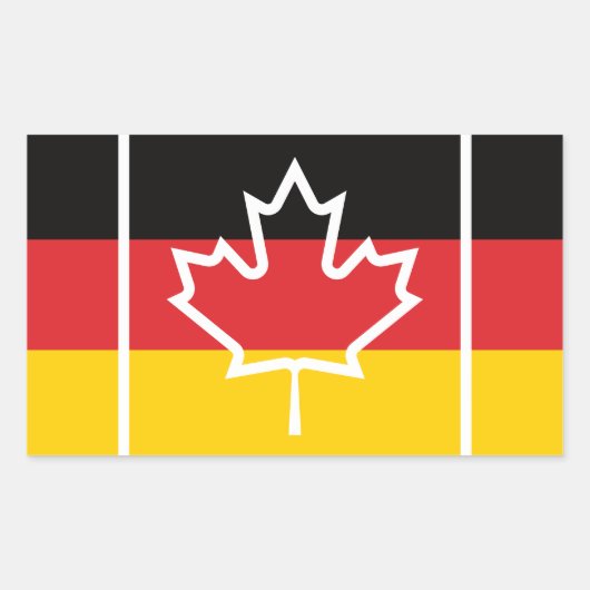 Sticker Rectangulaire Allemagne Allemagne Canada (Devant)