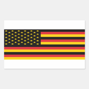 Sticker Rectangulaire Allemagne Allemagne États-Unis Amérique États-Unis