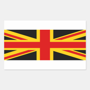 Sticker Rectangulaire Allemagne Allemagne Royaume-Uni Royaume-Uni Drapea