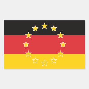 Sticker Rectangulaire Allemagne Allemagne UE Europe drapeau européen