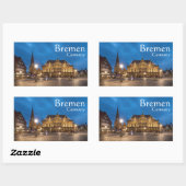 Sticker Rectangulaire Allemagne de Brême (Feuille)