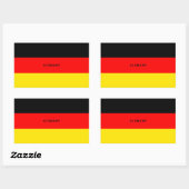 Sticker Rectangulaire Allemagne - Drapeau de l'Allemagne (Feuille)