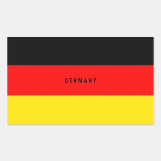 Sticker Rectangulaire Allemagne - Drapeau de l'Allemagne (Devant)