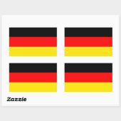 Sticker Rectangulaire Allemagne : Drapeau de l'Allemagne (Feuille)