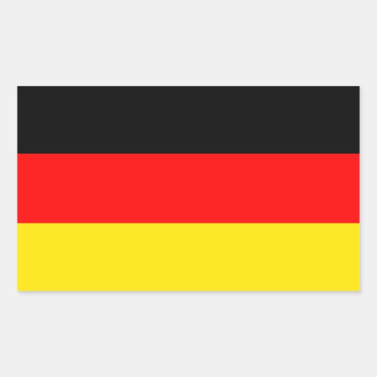 Sticker Rectangulaire Allemagne : Drapeau de l'Allemagne (Devant)