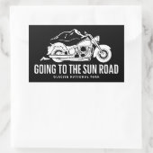 Sticker Rectangulaire Aller À La Moto Sun Road Montana (Sac)