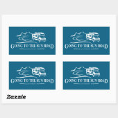 Sticker Rectangulaire Aller À Sun Road Montana Véhicule Récréatif (Feuille)