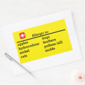 Sticker Rectangulaire Allergies (Enveloppe)