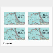 Sticker Rectangulaire Allez à Hull ! (Feuille)