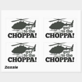 Sticker Rectangulaire Allez au Choppa (Feuille)