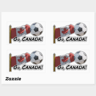 Sticker Rectangulaire Allez, fan de football du Canada