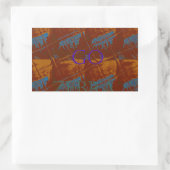 Sticker Rectangulaire Allez Zebra Safari Art Imprimer/Graphique (Sac)