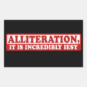 Sticker Rectangulaire Allitération drôle écriture créative