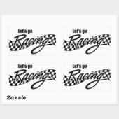 Sticker Rectangulaire Allons courir (Feuille)