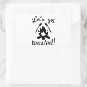 Sticker Rectangulaire Allons nous faire griller (Sac)