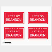 Sticker Rectangulaire Allons voir Brandon Funny Trump 2024 (Feuille)