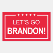 Sticker Rectangulaire Allons voir Brandon Funny Trump 2024 (Devant)