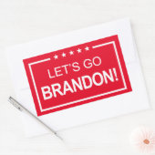 Sticker Rectangulaire Allons voir Brandon Funny Trump 2024 (Enveloppe)