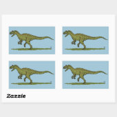 Sticker Rectangulaire Allosaurus de Dinosaure Jurassique (Feuille)