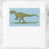 Sticker Rectangulaire Allosaurus de Dinosaure Jurassique (Sac)