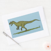 Sticker Rectangulaire Allosaurus de Dinosaure Jurassique (Enveloppe)