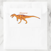 Sticker Rectangulaire Allosaurus orange gauche (Sac)