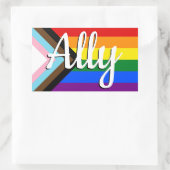 Sticker Rectangulaire Ally | Indicateur de progression de la fierté (Sac)