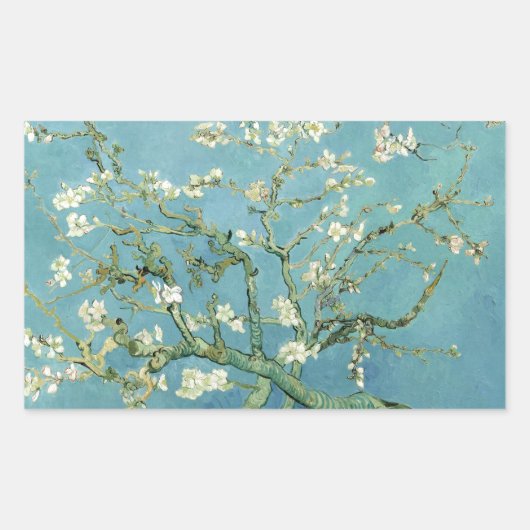 Sticker Rectangulaire Almond Blossom par Van Gogh (Devant)